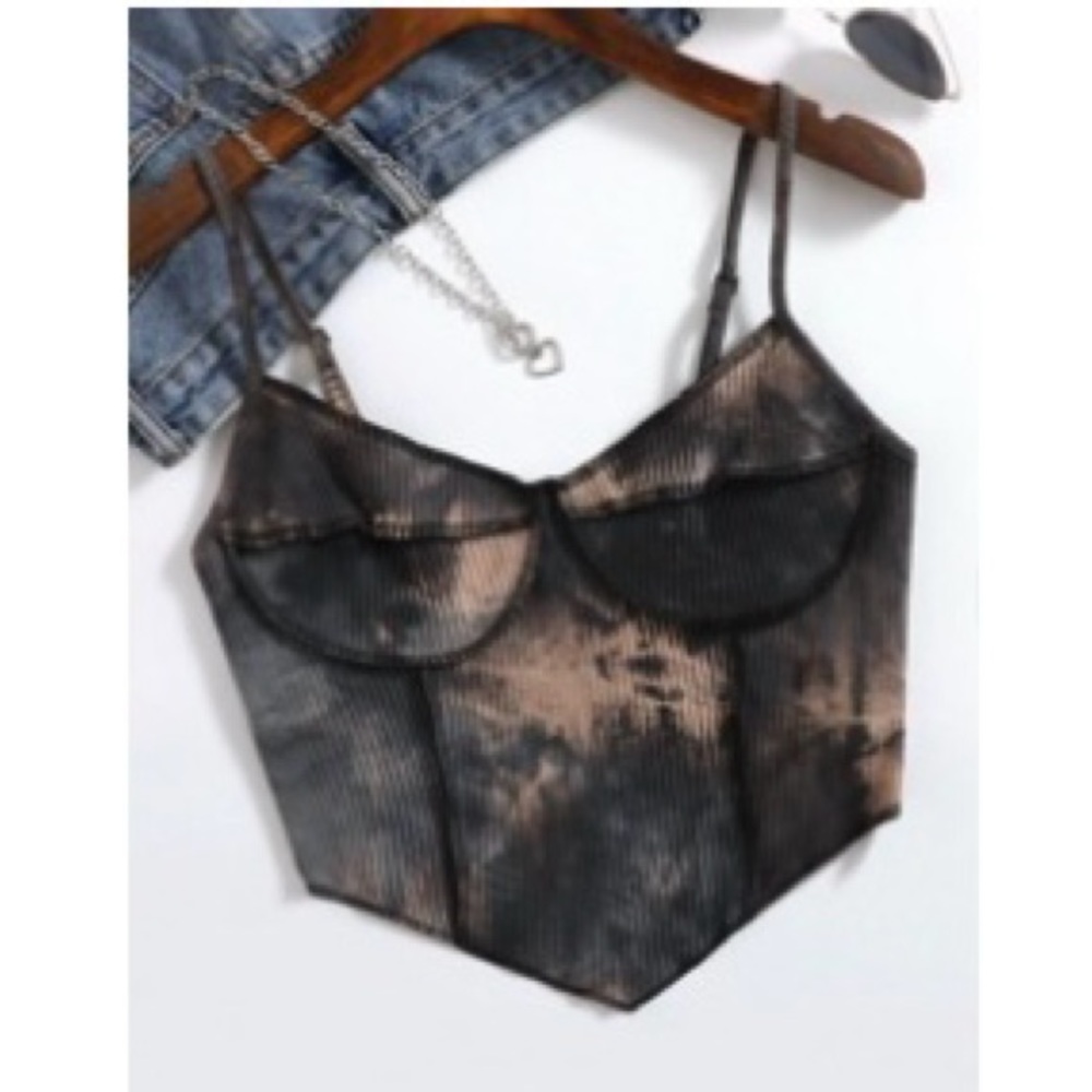 Shein Tie Dye Rib-Knit Cami top size S